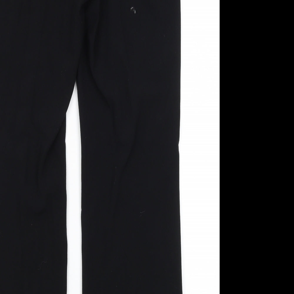 Womens UK Size 12 M7S Regular Fit Dress Pants Black Trousers