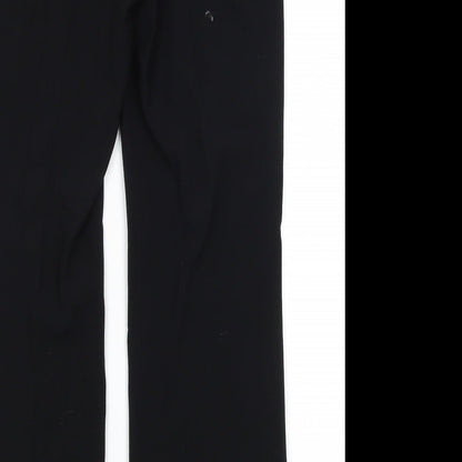 Womens UK Size 12 M7S Regular Fit Dress Pants Black Trousers