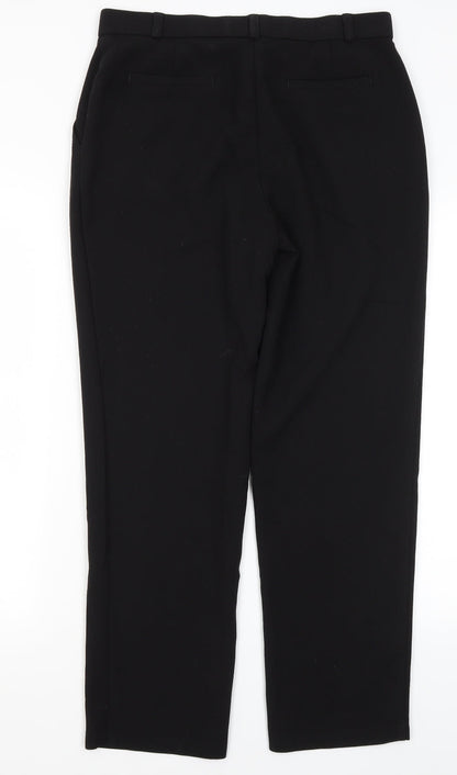 Womens UK Size 12 M&S Regular Fit Dress Pants Black Trousers