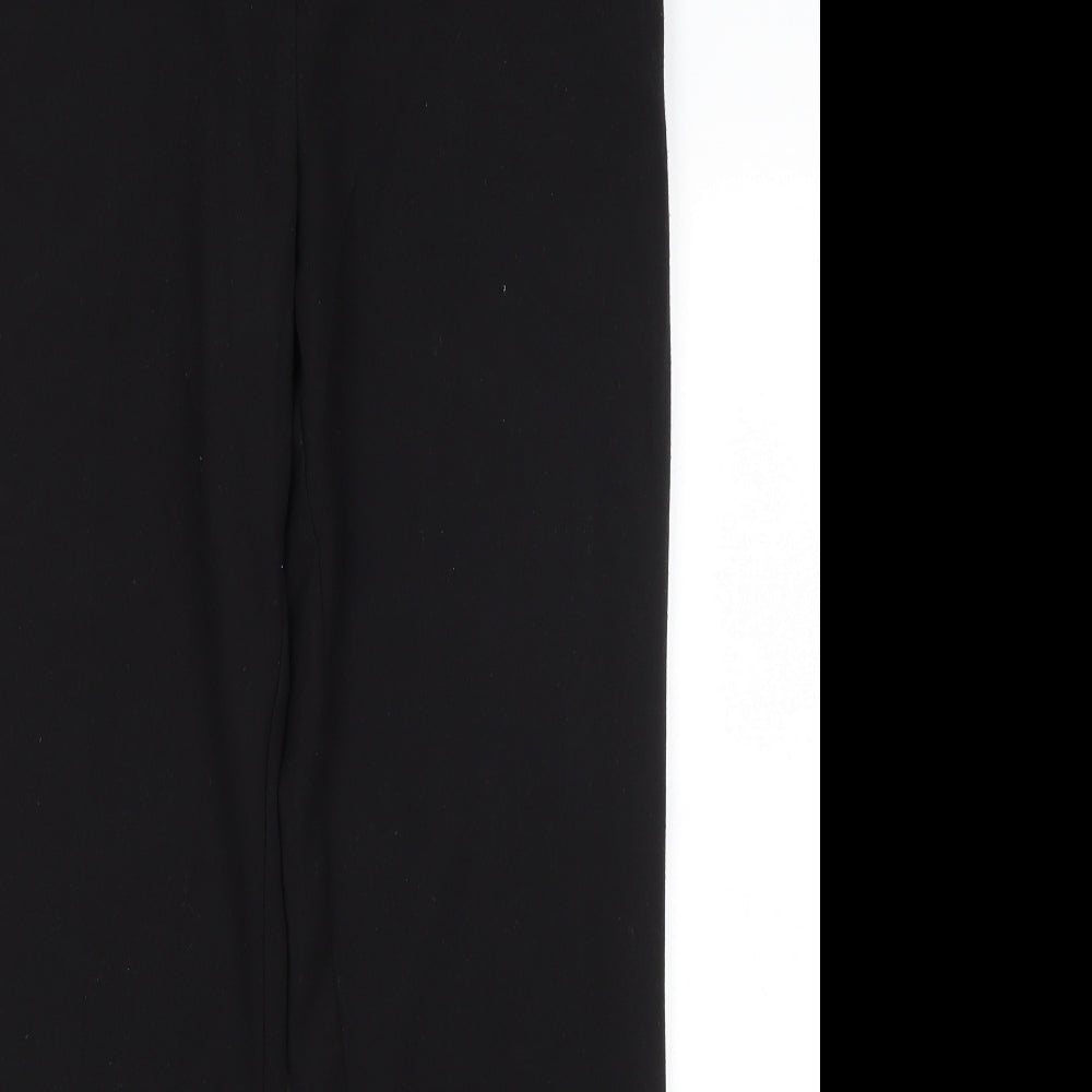 Womens UK Size 12 M&S Regular Fit Dress Pants Black Trousers