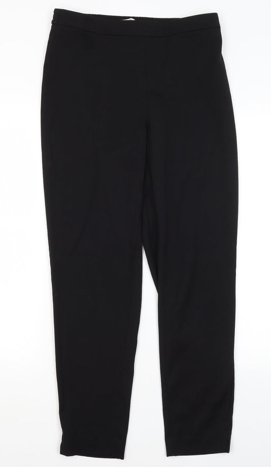 TU Womens Black  Polyester Trousers  Size 10 L20 in Regular