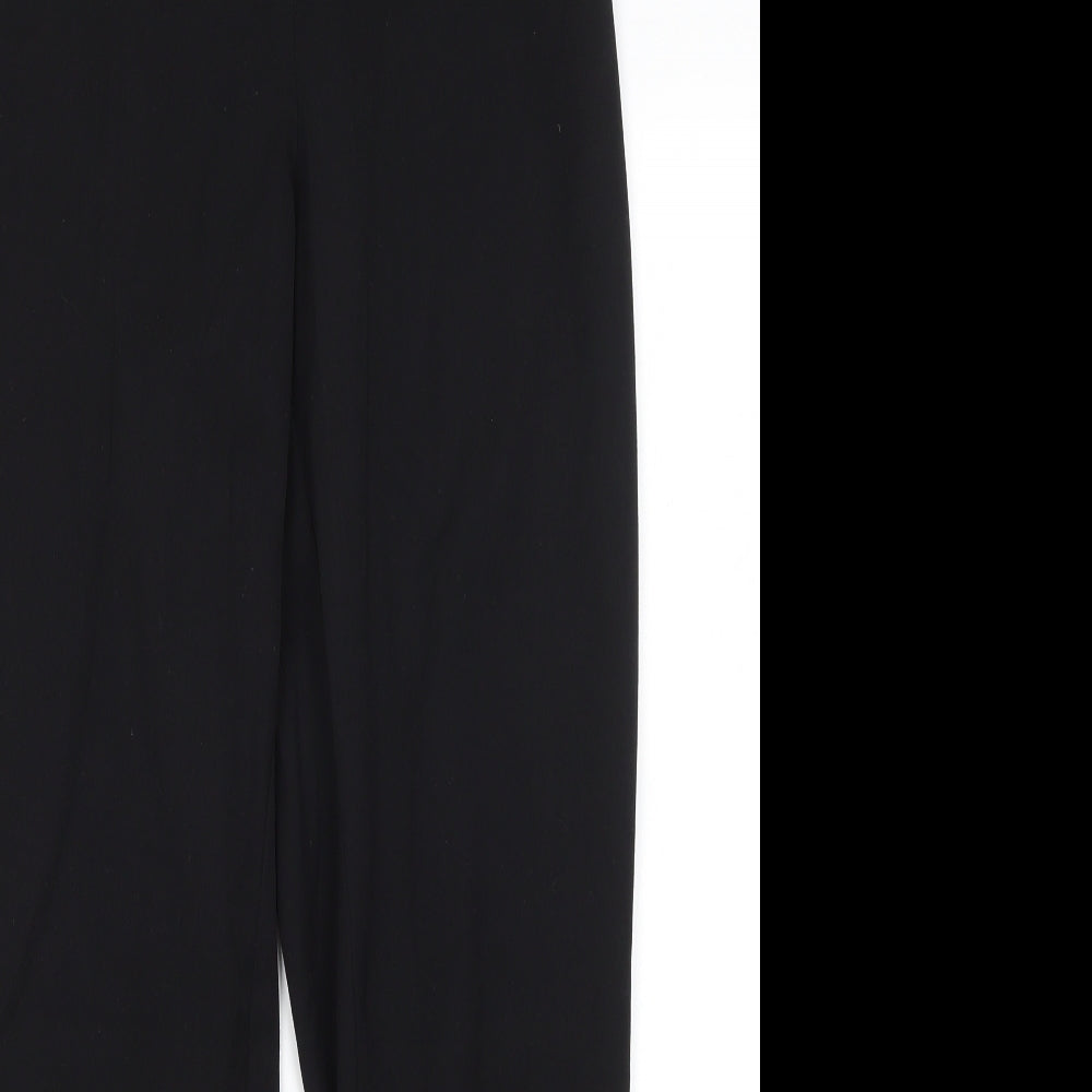 TU Womens Black  Polyester Trousers  Size 10 L20 in Regular