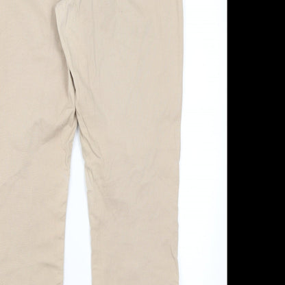 24/7 Womens Beige  Cotton Chino Trousers Size 16 L28 in Regular