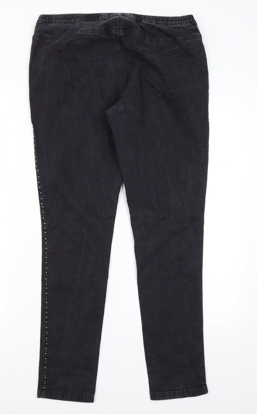 Authentic Denim Womens Grey  Cotton Skinny Jeans Size 16 L29 in Regular