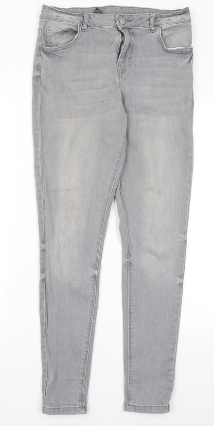Denim Co Womens Grey  Cotton Skinny Jeans Size 12 L29 in Regular