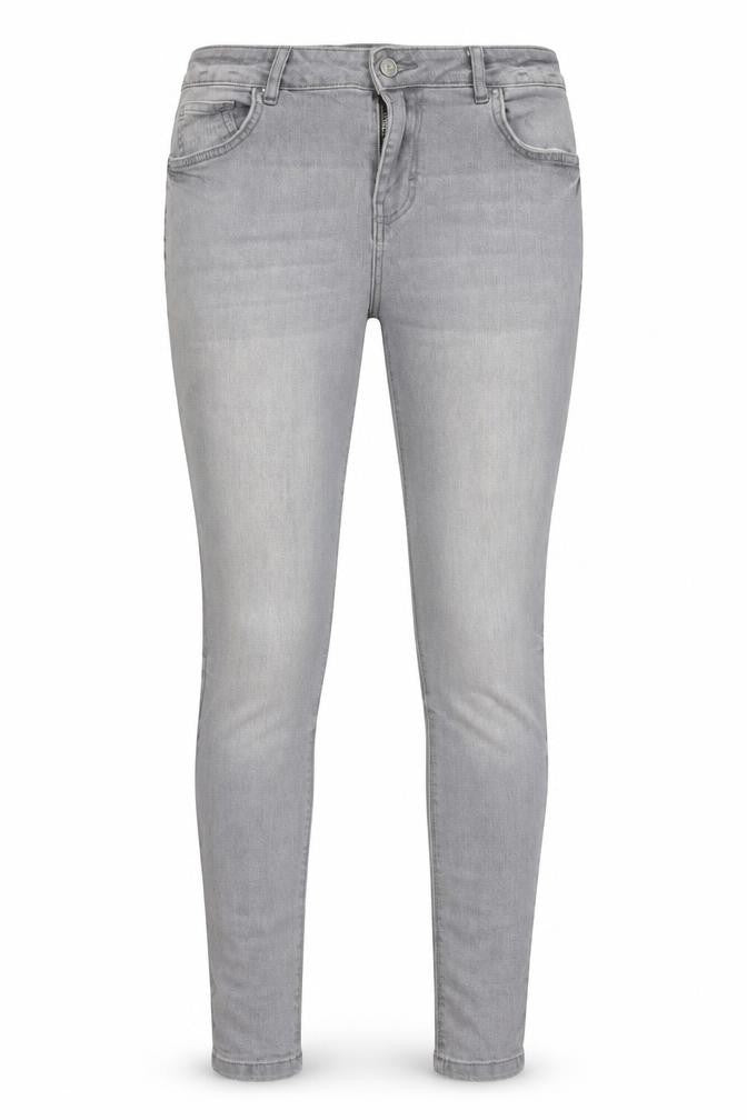 Front view of Denim Co women’s grey cotton skinny jeans, size UK 12, 29-inch leg regular