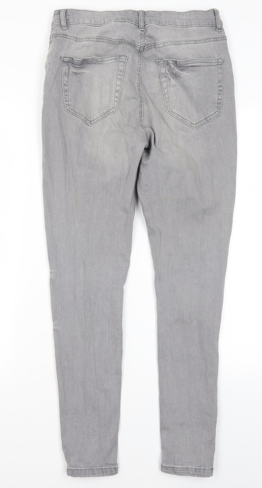 Denim Co Womens Grey  Cotton Skinny Jeans Size 12 L29 in Regular