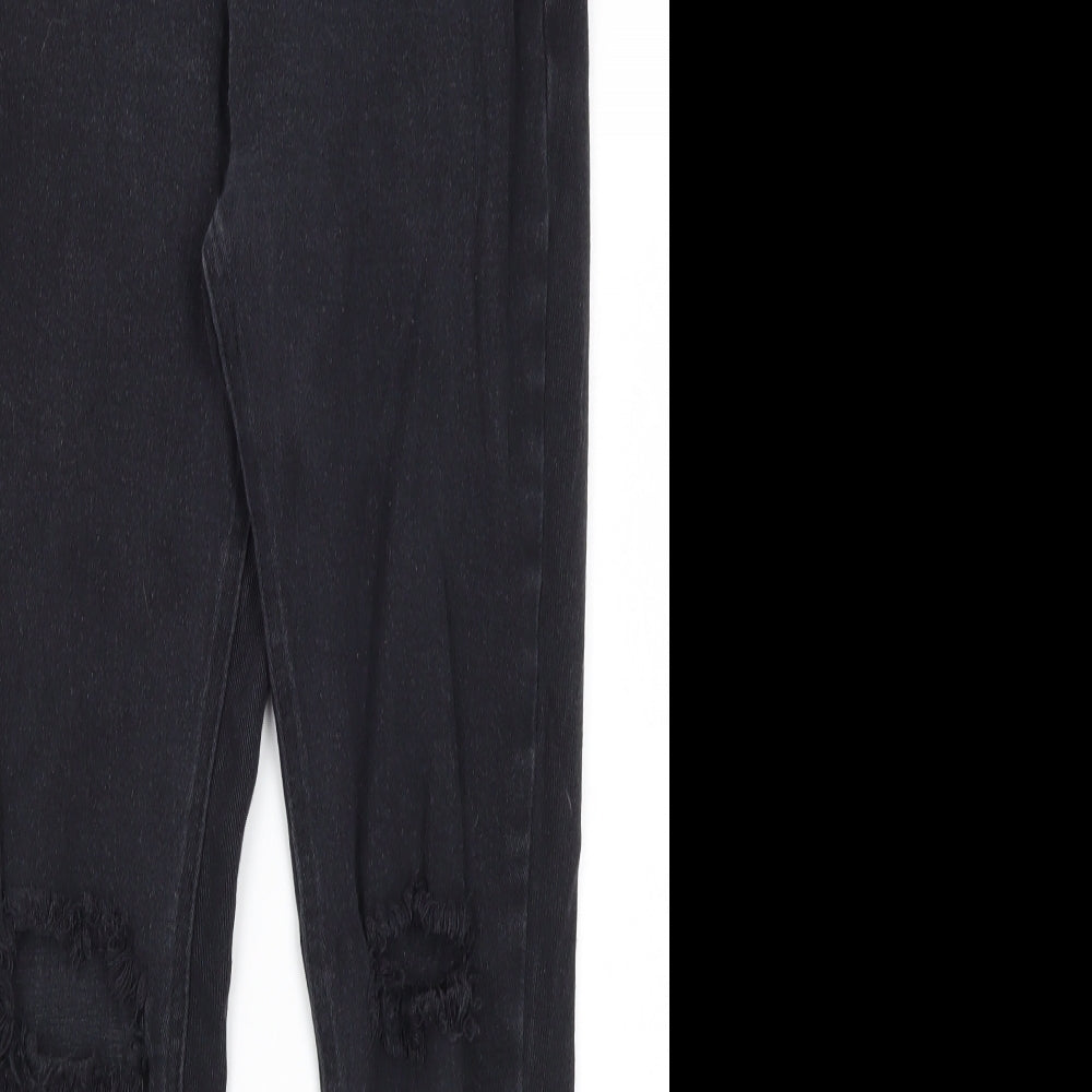 Pretty Little Thing Womens Black  Cotton Skinny Jeans Size 12 L26.5 in Regular