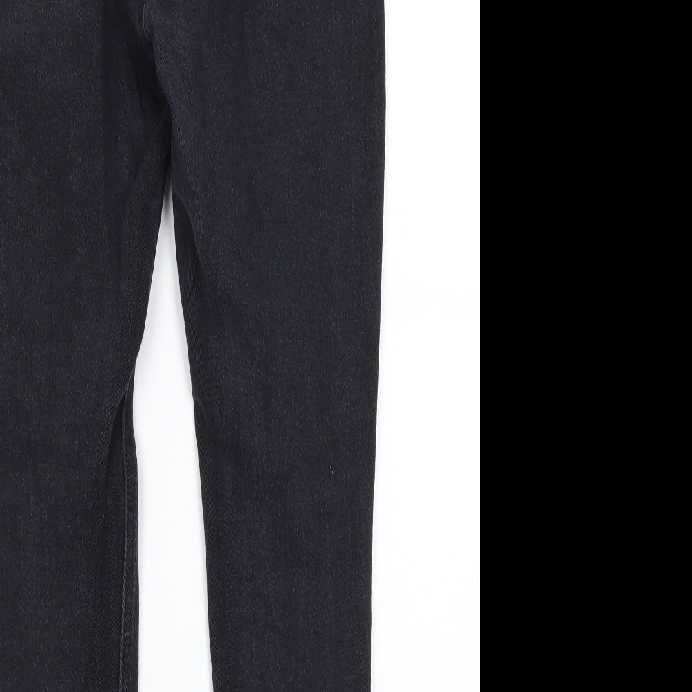 Pretty Little Thing Womens Black  Cotton Skinny Jeans Size 12 L26.5 in Regular