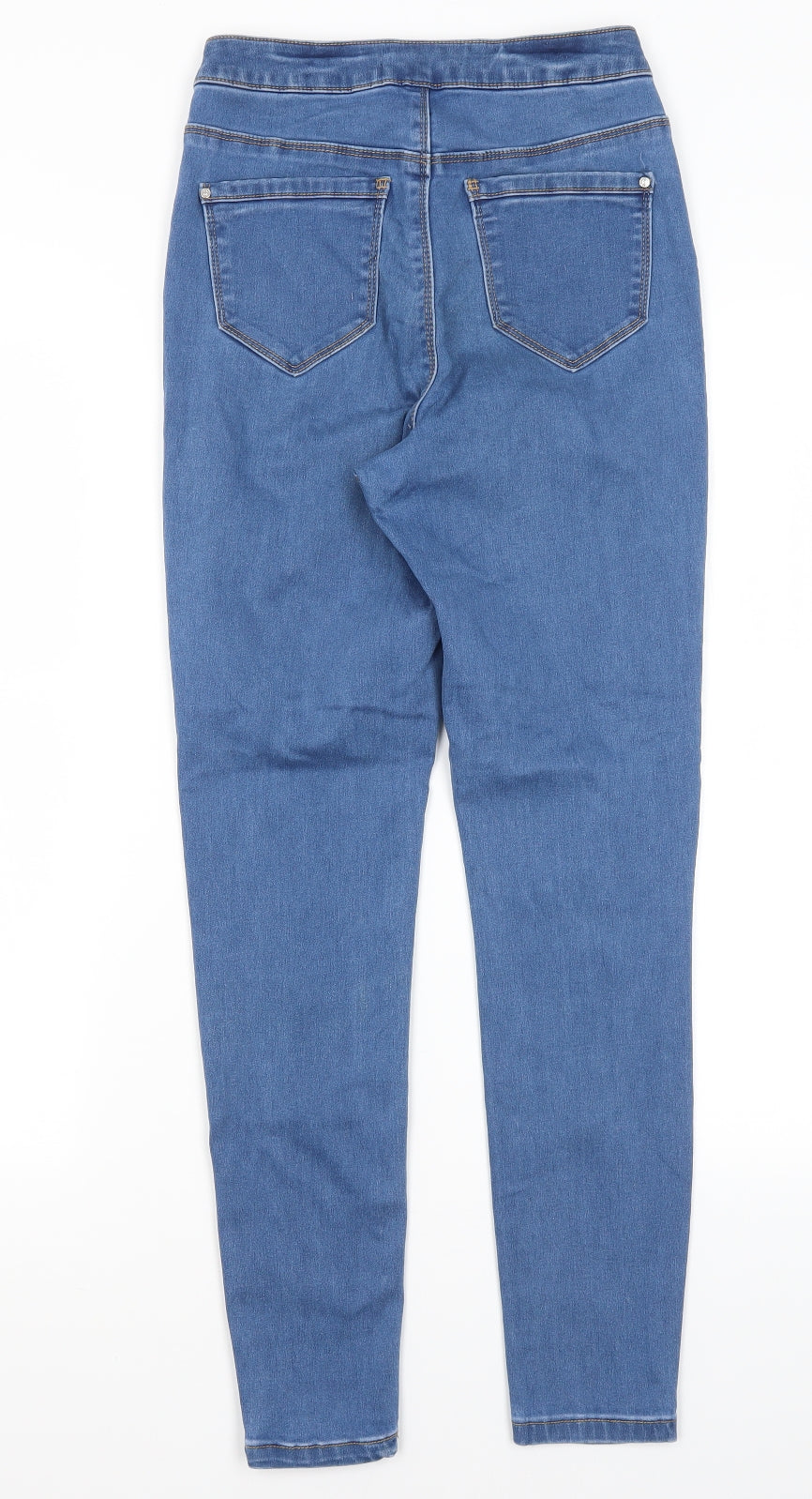 Missguided Womens Blue  Cotton Skinny Jeans Size 8 L26 in Regular