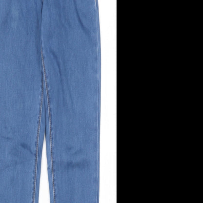 Missguided Womens Blue  Cotton Skinny Jeans Size 8 L26 in Regular