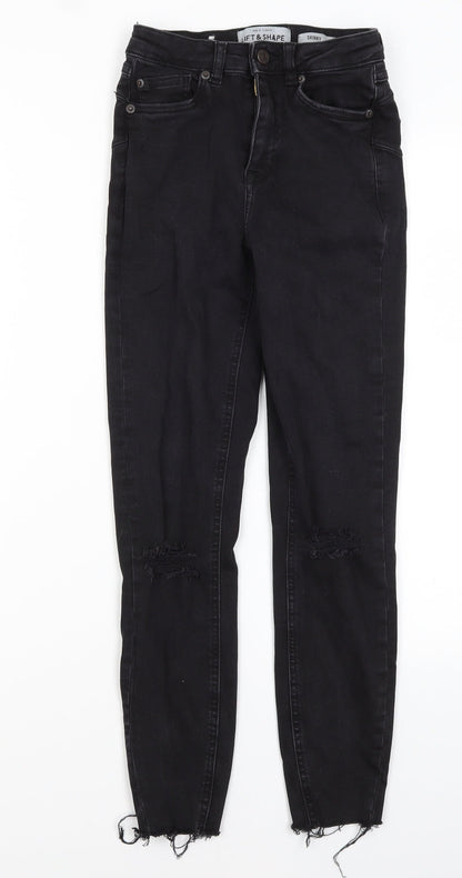 New Look Womens Black  Cotton Skinny Jeans Size 6 L25.5 in Regular