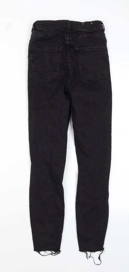 New Look Womens Black  Cotton Skinny Jeans Size 6 L25.5 in Regular