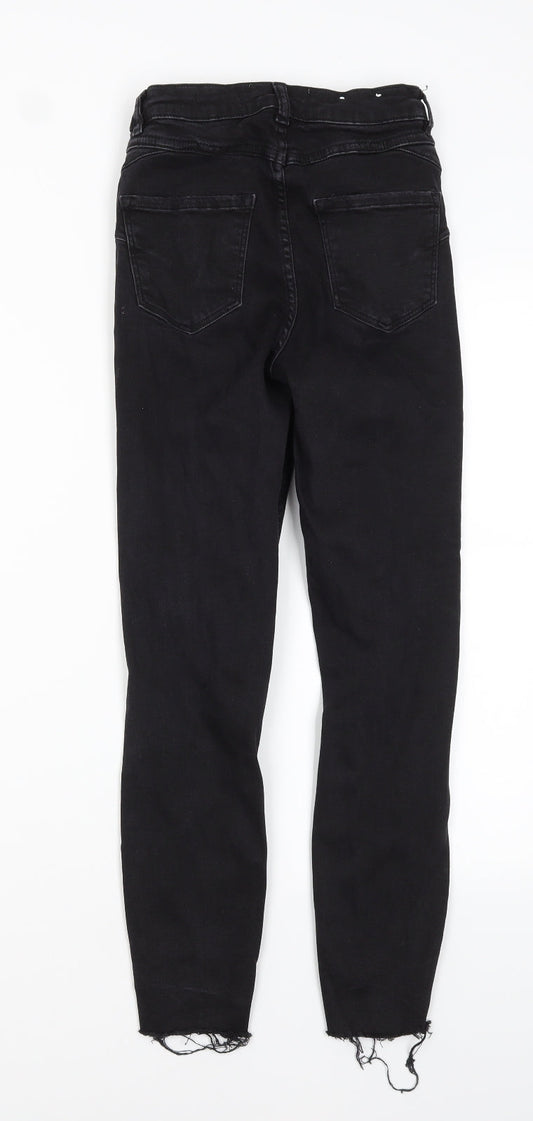 New Look Womens Black  Cotton Skinny Jeans Size 6 L25.5 in Regular