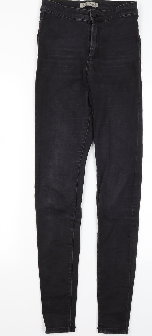 Denim Co Womens Black  Cotton Skinny Jeans Size 8 L31.5 in Regular