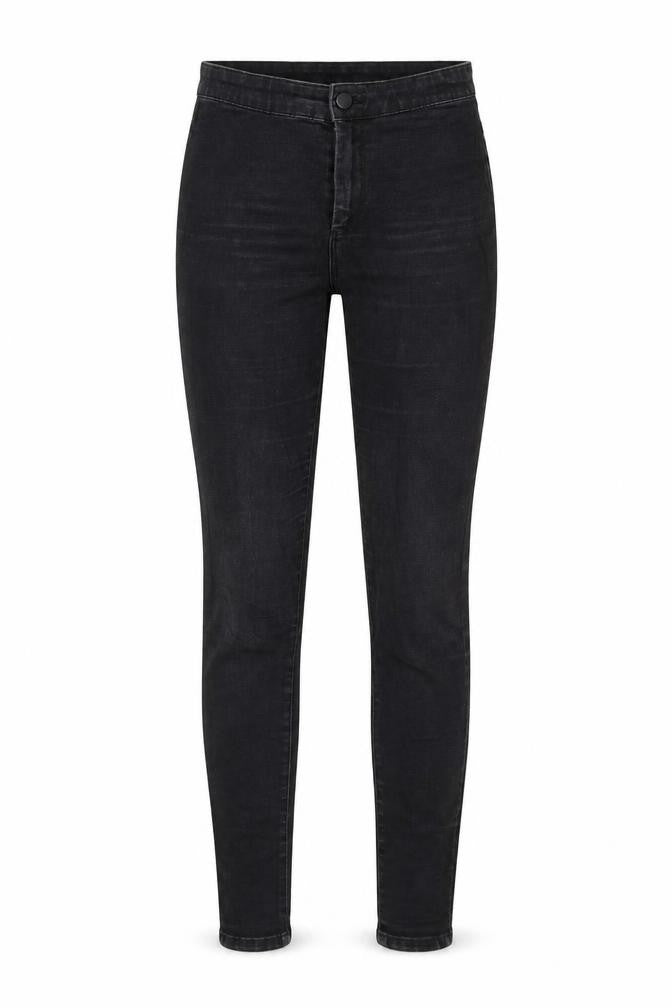 Front view of Denim Co women’s black cotton skinny jeans, size UK 8, 31.5-inch leg regular