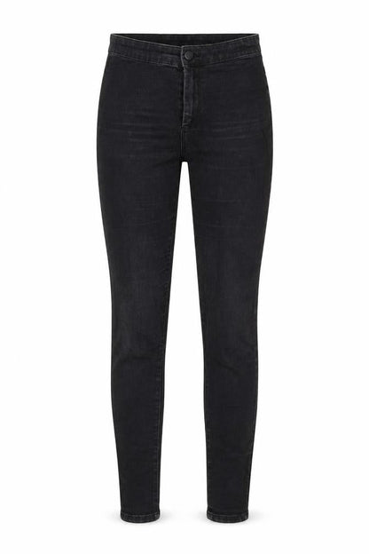 Front view of Denim Co women’s black cotton skinny jeans, size UK 8, 31.5-inch leg regular