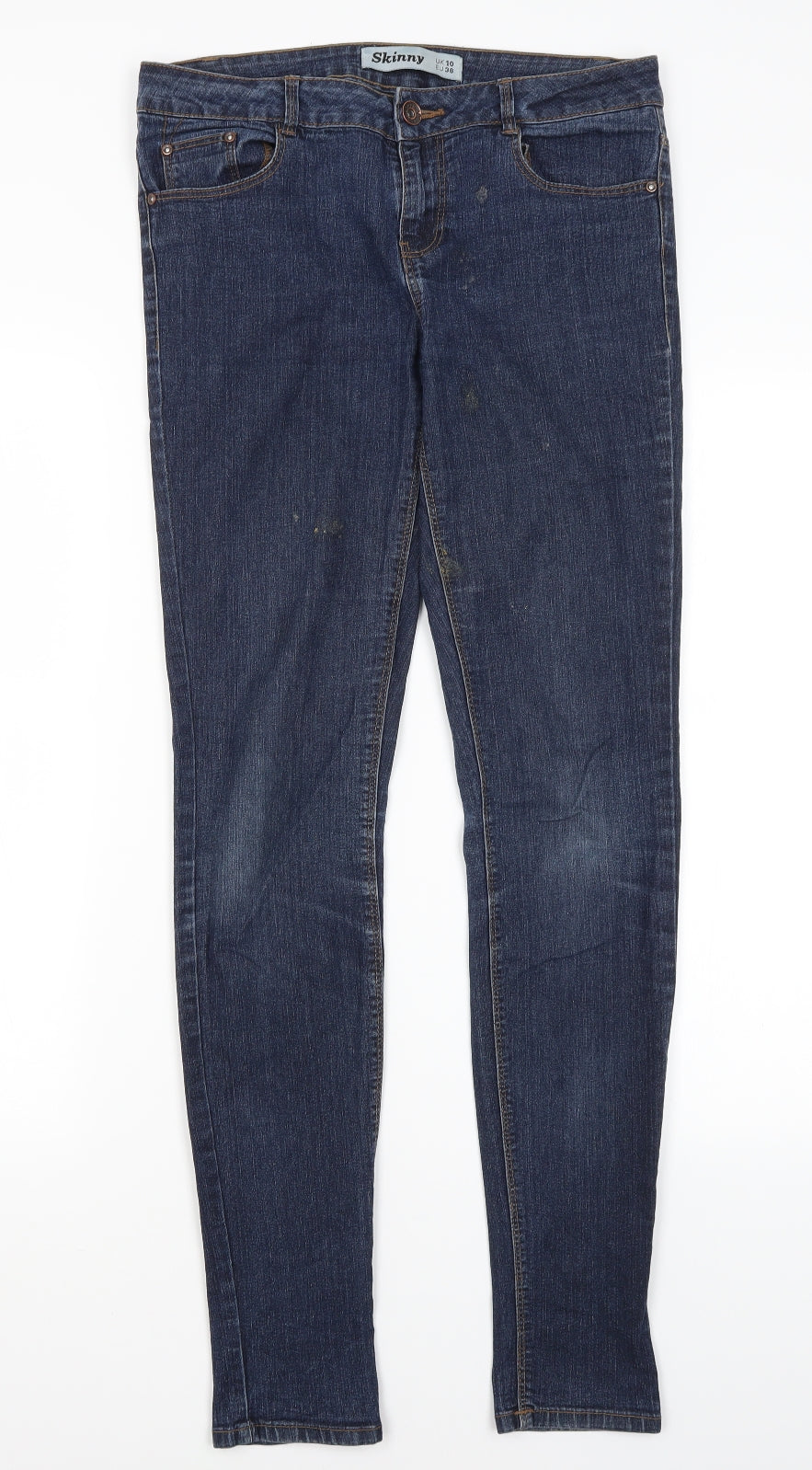 New Look Womens Blue  Cotton Skinny Jeans Size 10 L30.5 in Regular