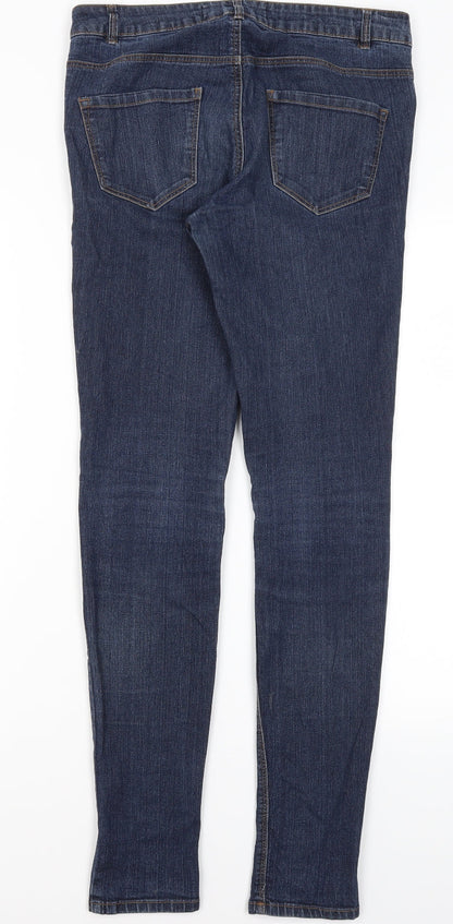 New Look Womens Blue  Cotton Skinny Jeans Size 10 L30.5 in Regular
