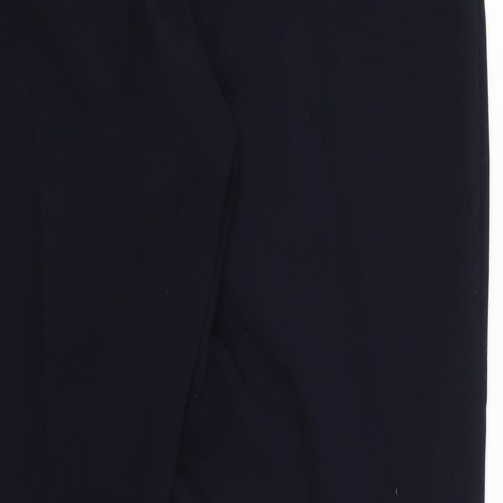 Womens UK Size 12 M&S Regular Fit Dress Pants Blue Trousers