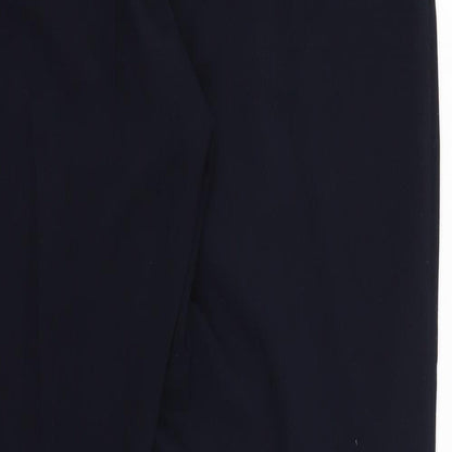 Womens UK Size 12 M&S Regular Fit Dress Pants Blue Trousers
