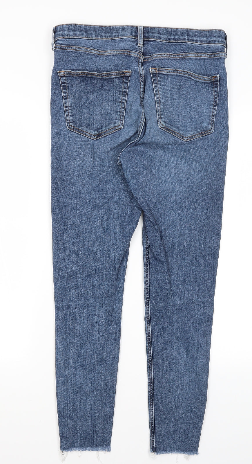 Topshop Womens Blue  Cotton Skinny Jeans Size 32 in L26.5 in Regular
