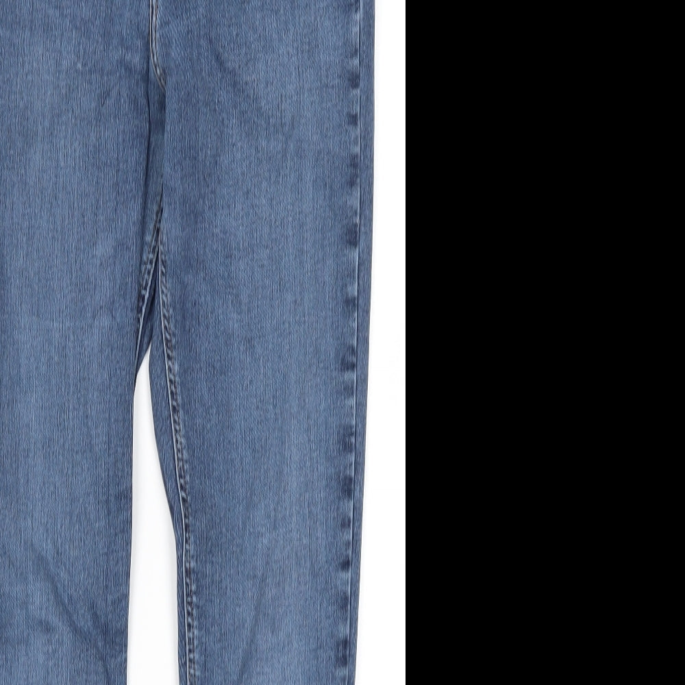 Topshop Womens Blue  Cotton Skinny Jeans Size 32 in L26.5 in Regular