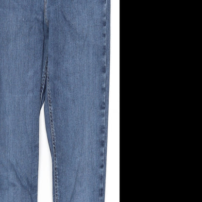 Topshop Womens Blue  Cotton Skinny Jeans Size 32 in L26.5 in Regular