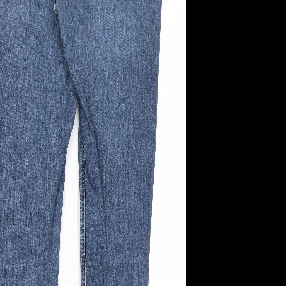 Topshop Womens Blue  Cotton Skinny Jeans Size 32 in L26.5 in Regular