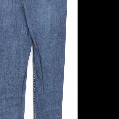Topshop Womens Blue  Cotton Skinny Jeans Size 32 in L26.5 in Regular