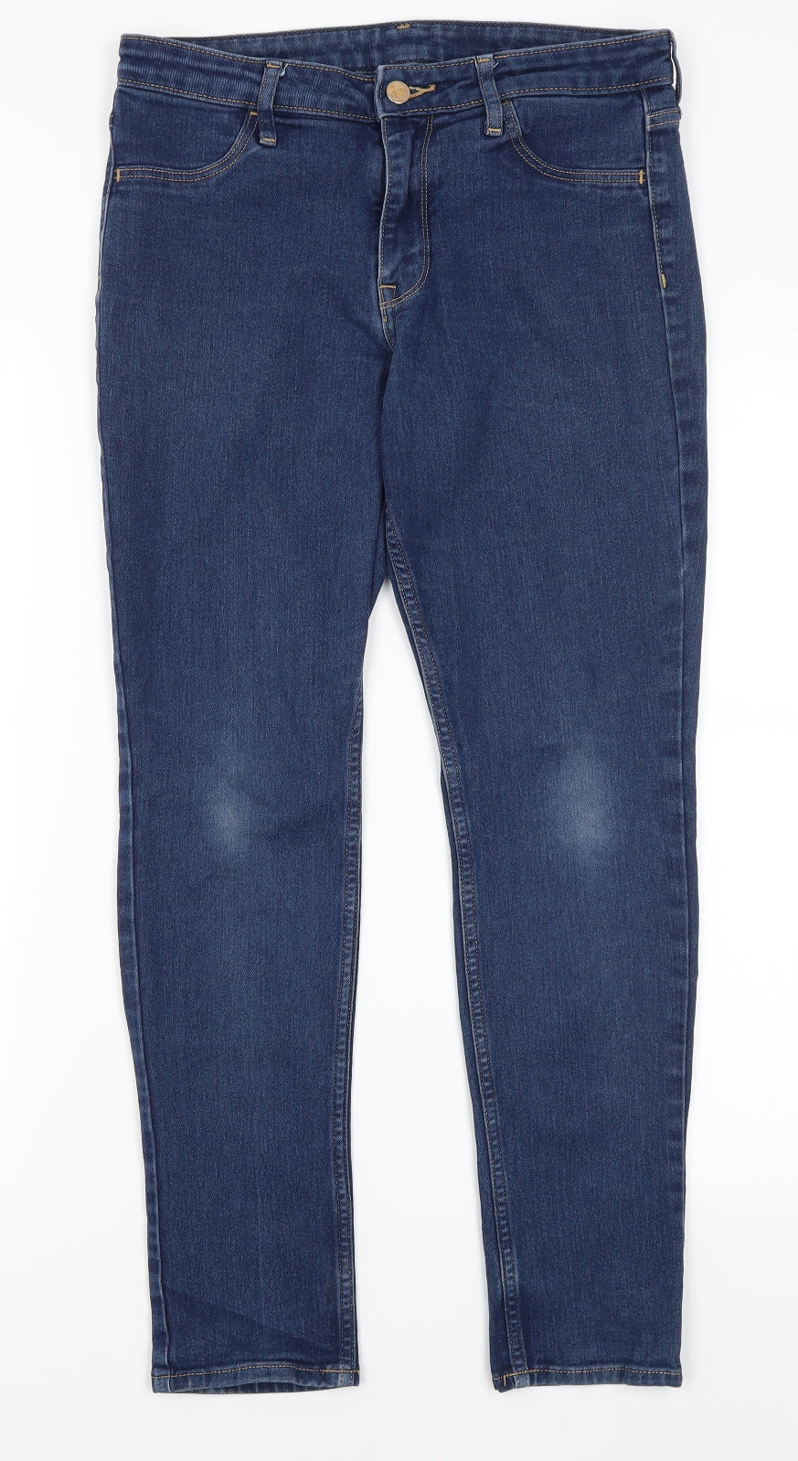 Womens UK Size 28 in H&M Regular Fit Straight Blue Jeans