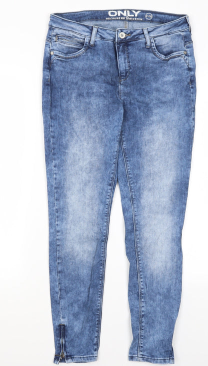 Only Womens Blue  Cotton Skinny Jeans Size 31 in L27 in Regular