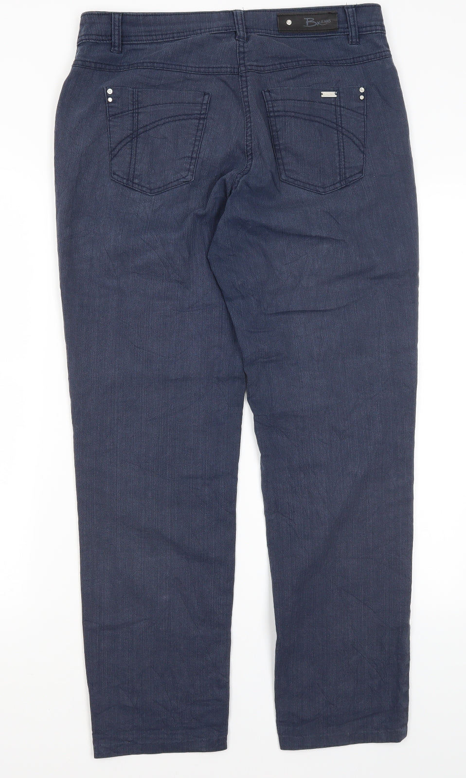 Brandtex Womens Blue  Cotton Straight Jeans Size 10 L28 in Regular