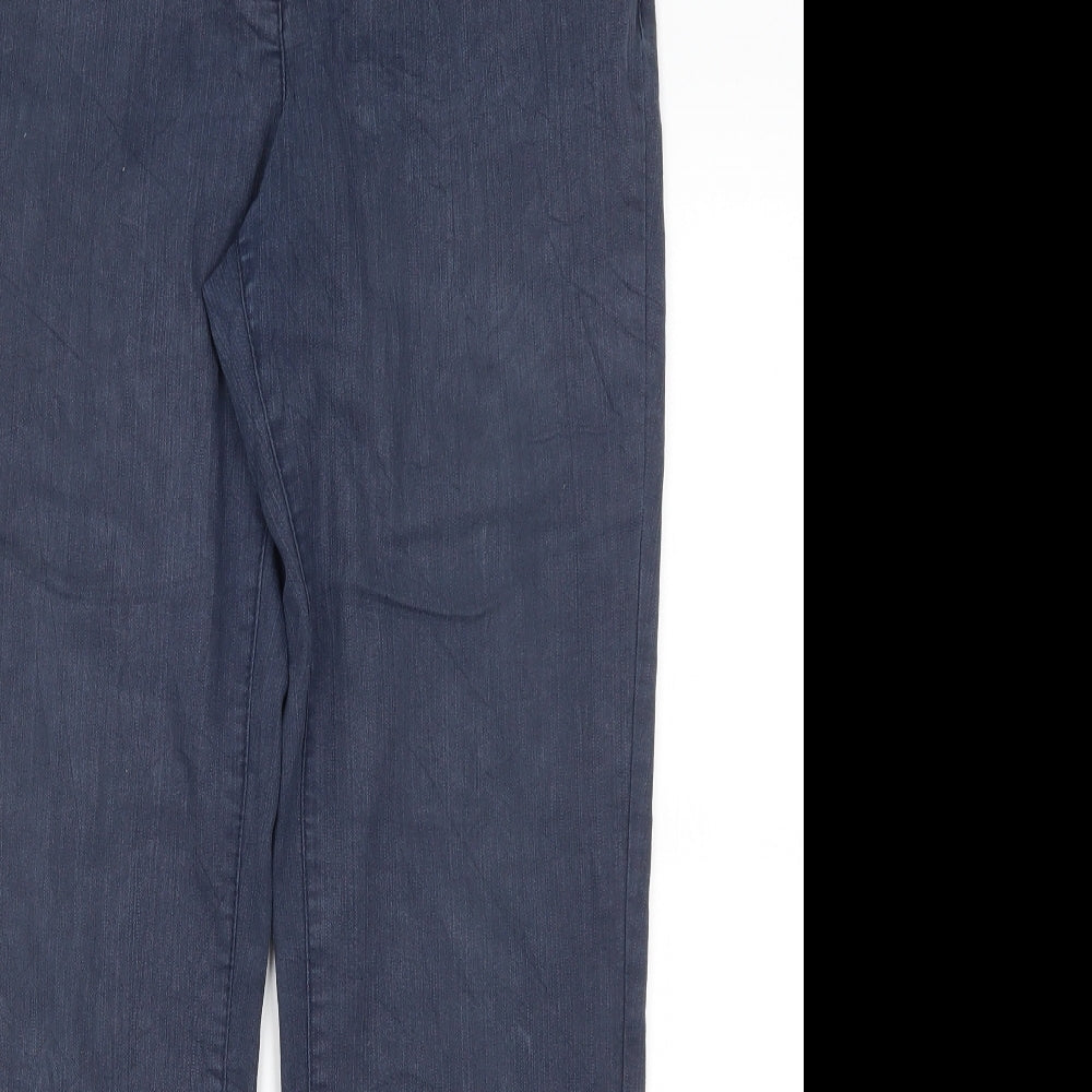 Brandtex Womens Blue  Cotton Straight Jeans Size 10 L28 in Regular