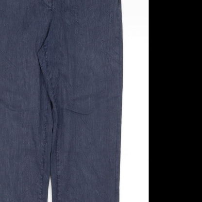 Brandtex Womens Blue  Cotton Straight Jeans Size 10 L28 in Regular