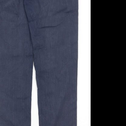 Brandtex Womens Blue  Cotton Straight Jeans Size 10 L28 in Regular