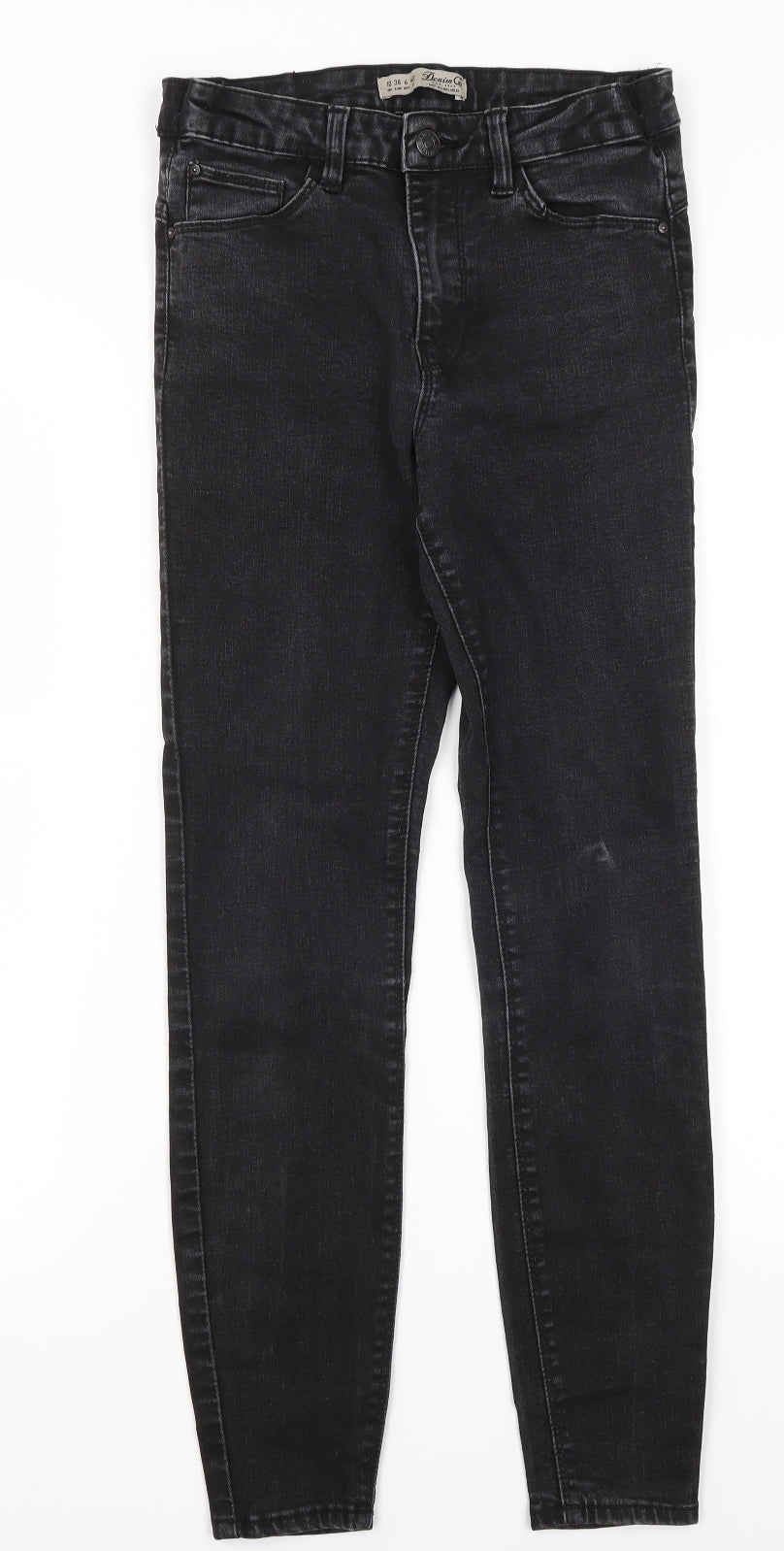 Denim Co Womens Black  Cotton Skinny Jeans Size 10 L27 in Regular