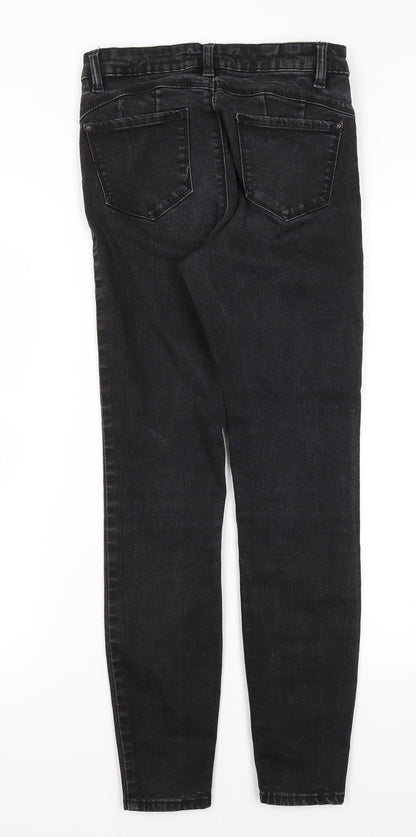 Denim Co Womens Black  Cotton Skinny Jeans Size 10 L27 in Regular