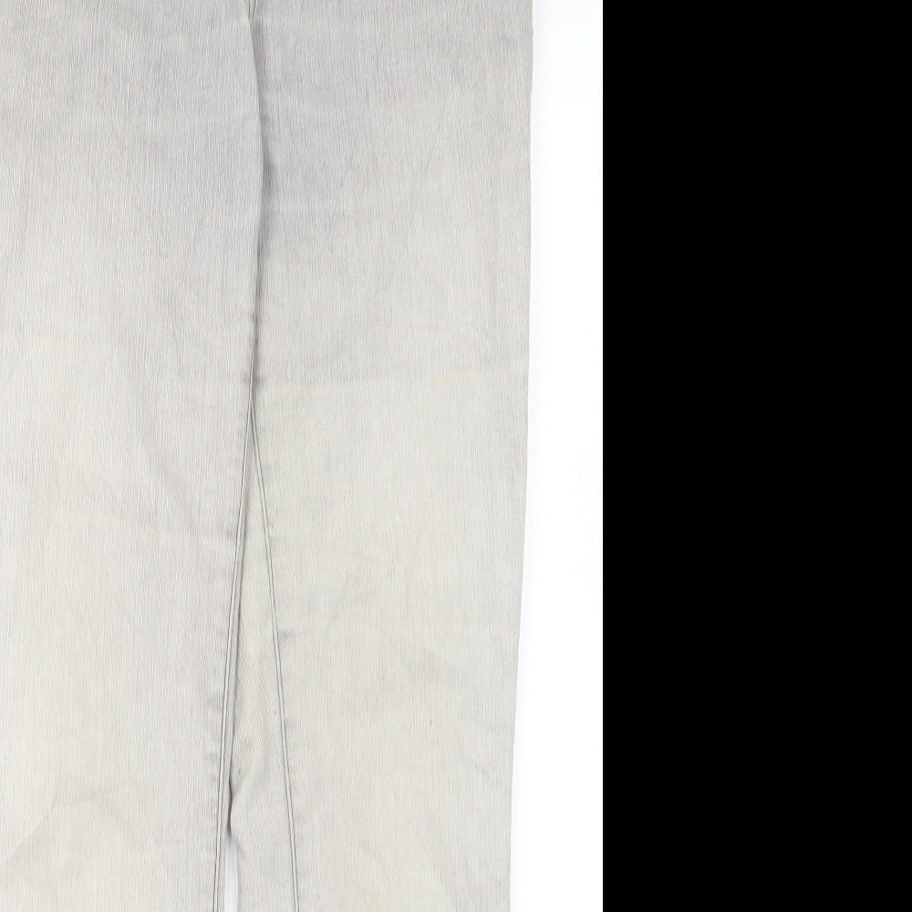 Vianni Womens Grey  Cotton Straight Jeans Size 10 L29 in Regular