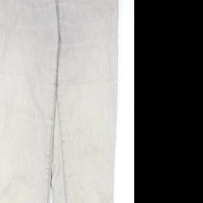 Vianni Womens Grey  Cotton Straight Jeans Size 10 L29 in Regular
