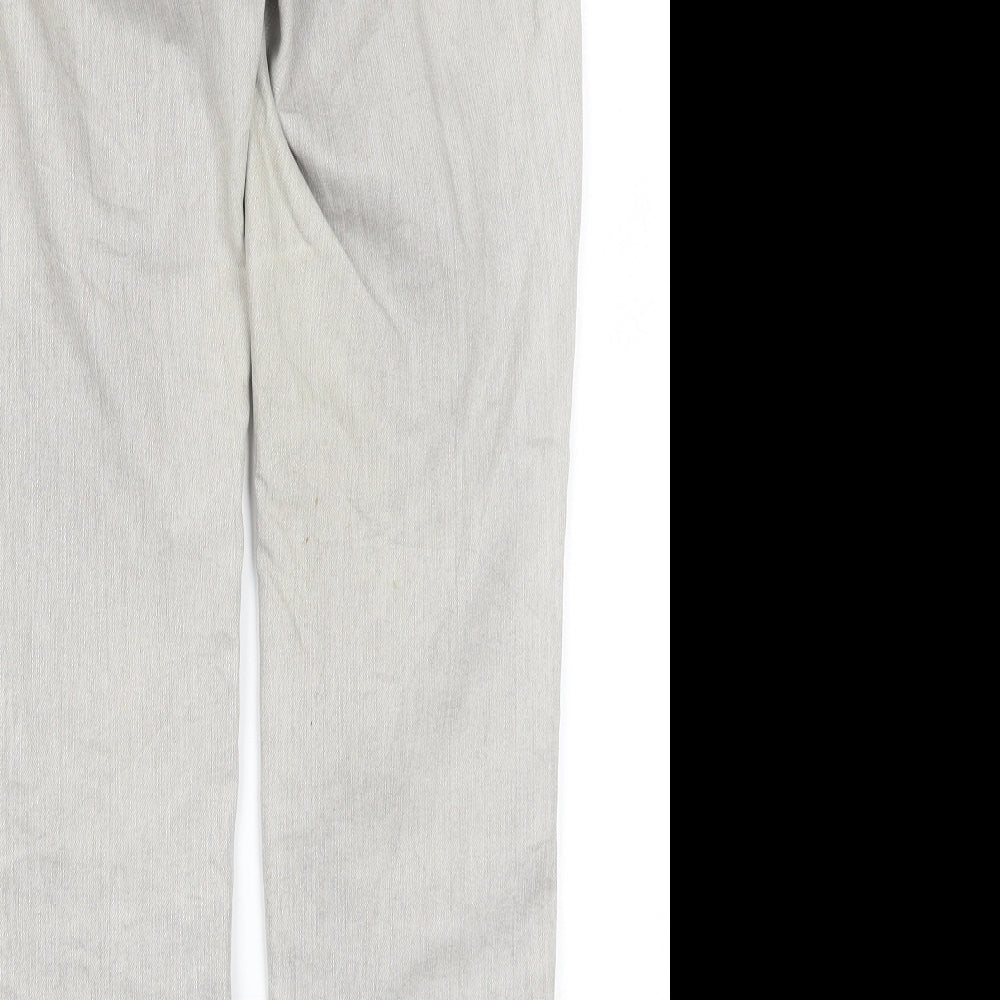 Vianni Womens Grey  Cotton Straight Jeans Size 10 L29 in Regular