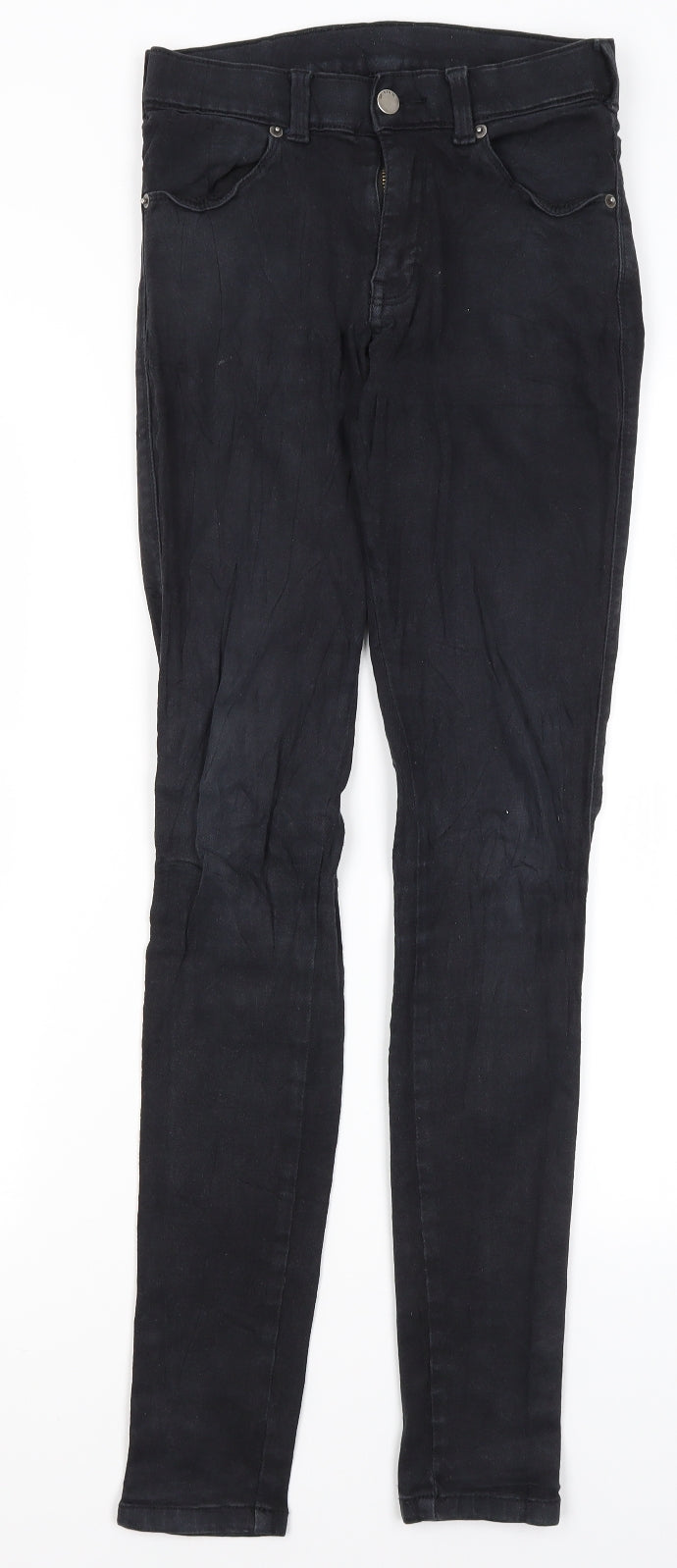 Womens UK Size S Dr Denim Regular Fit Skinny Black Jeans