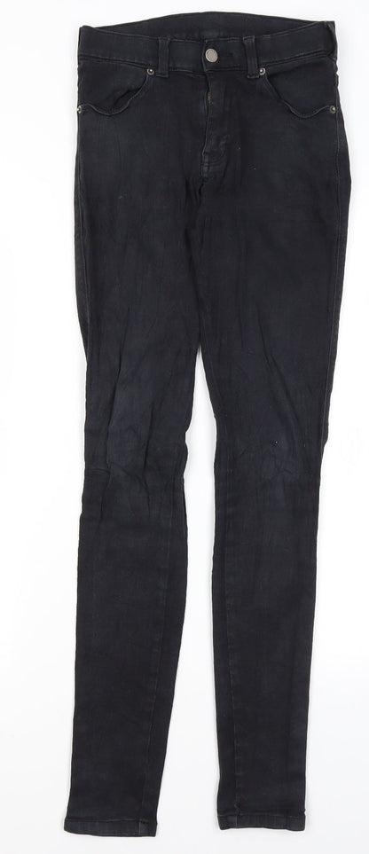 Womens UK Size S Dr Denim Regular Fit Skinny Black Jeans