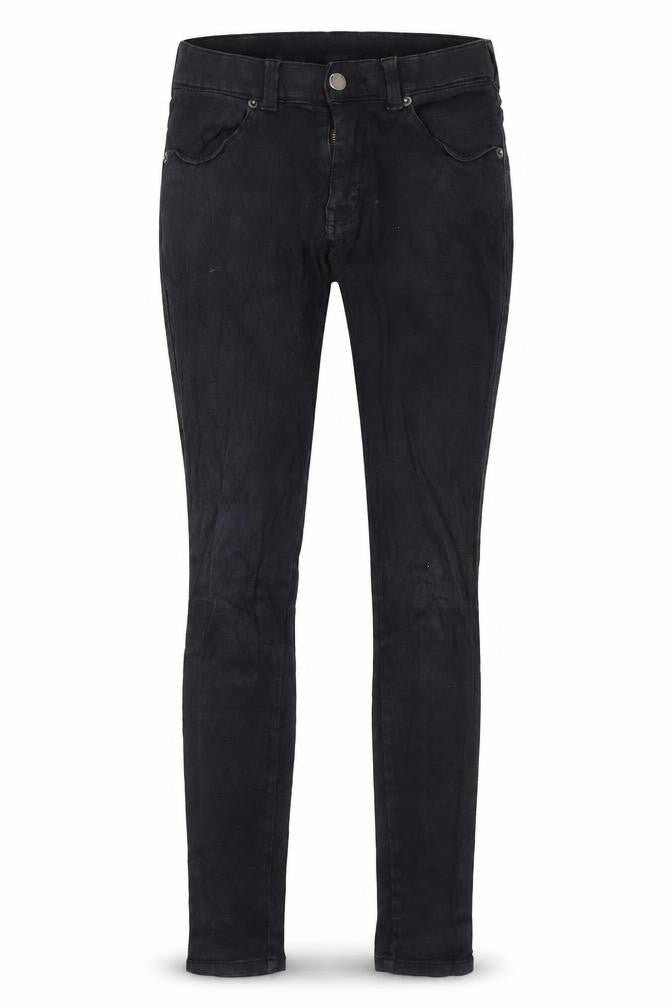 Front view of Dr Denim women’s black cotton skinny jeans, size S, 30.5-inch leg regular