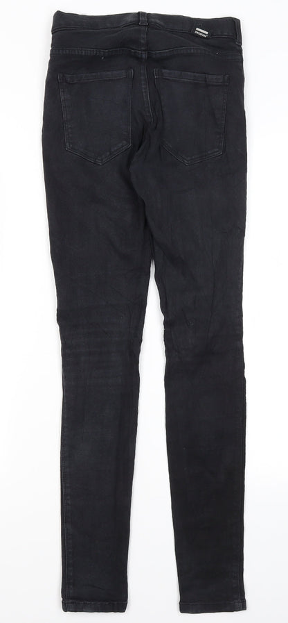Womens UK Size S Dr Denim Regular Fit Skinny Black Jeans