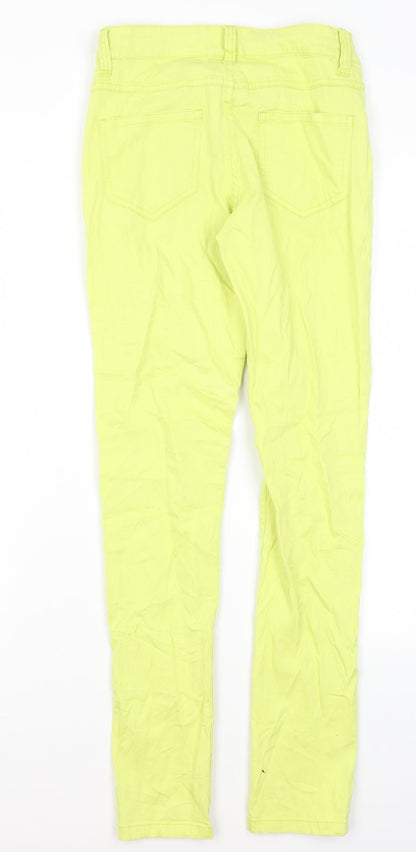 Pieces Womens Yellow  Cotton Skinny Jeans Size XS L28 in Regular