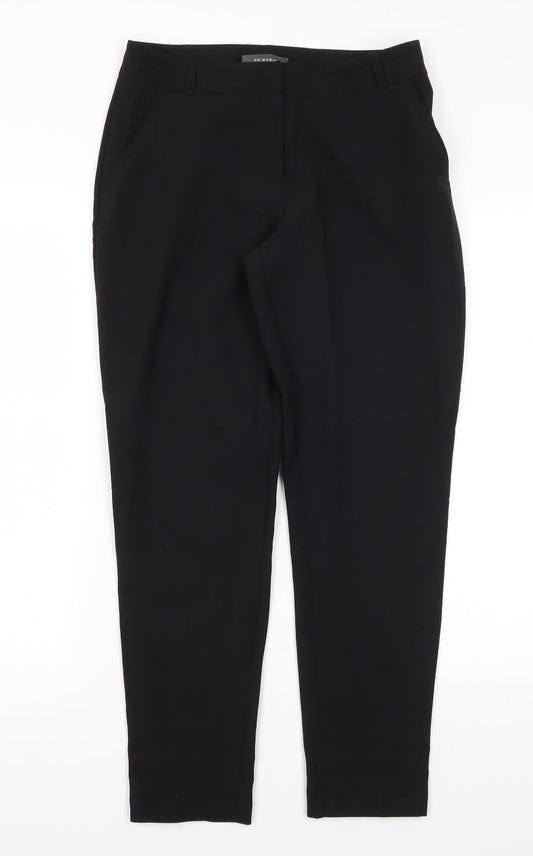 Primark Womens Black  Polyester Trousers  Size 8 L27.5 in Regular