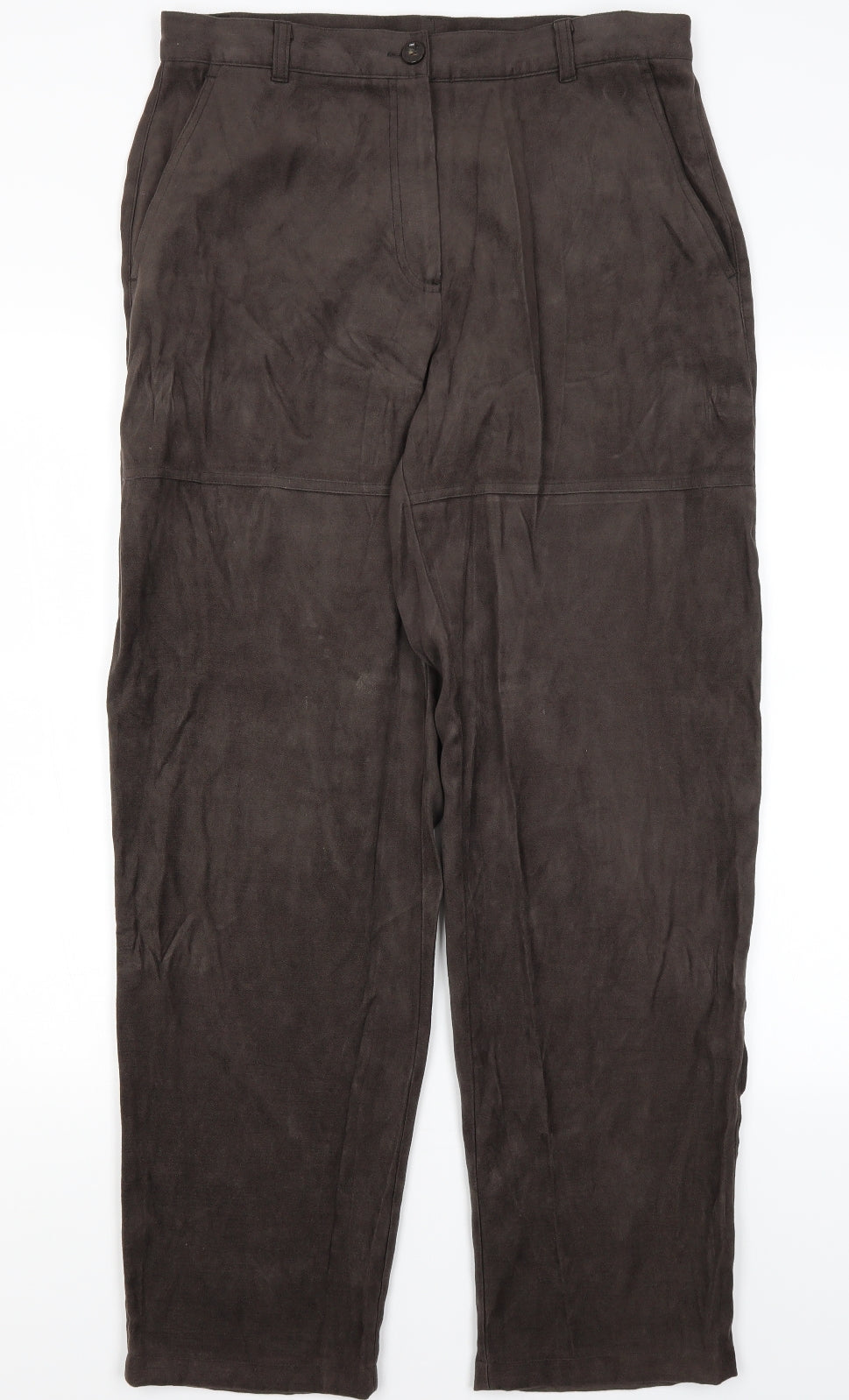 Womens UK Size 16 Preworn Regular Fit  Brown Trousers