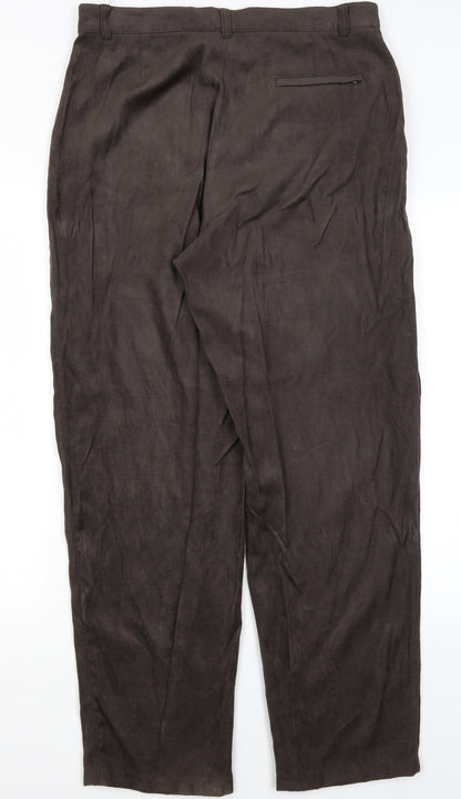 Womens UK Size 16 Preworn Regular Fit  Brown Trousers