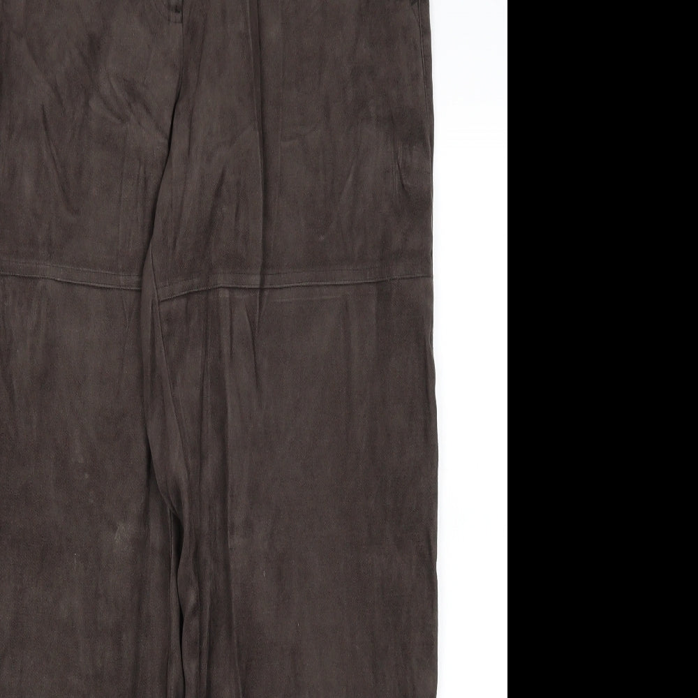 Womens UK Size 16 Preworn Regular Fit  Brown Trousers